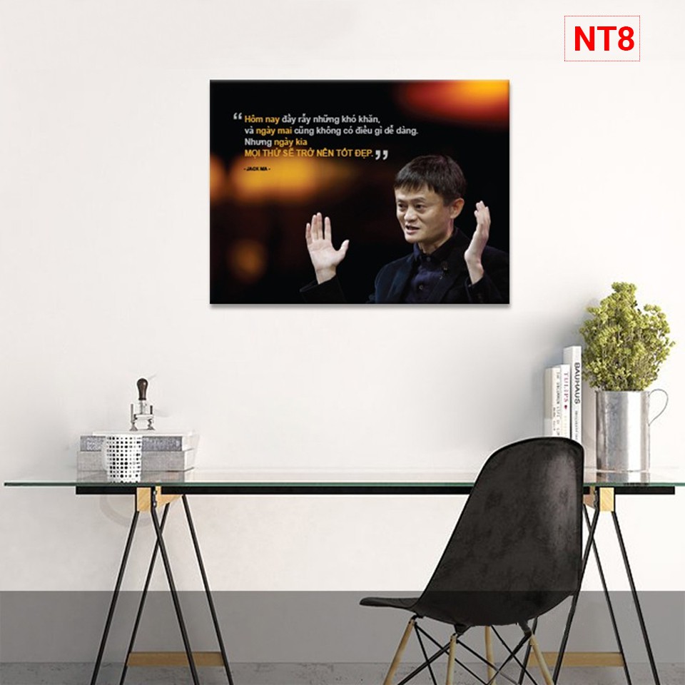 Tranh Canvas câu nói của người nổi tiếng treo tường trang trí Văn phòng tạo động lực khung gỗ | BigBuy360 - bigbuy360.vn