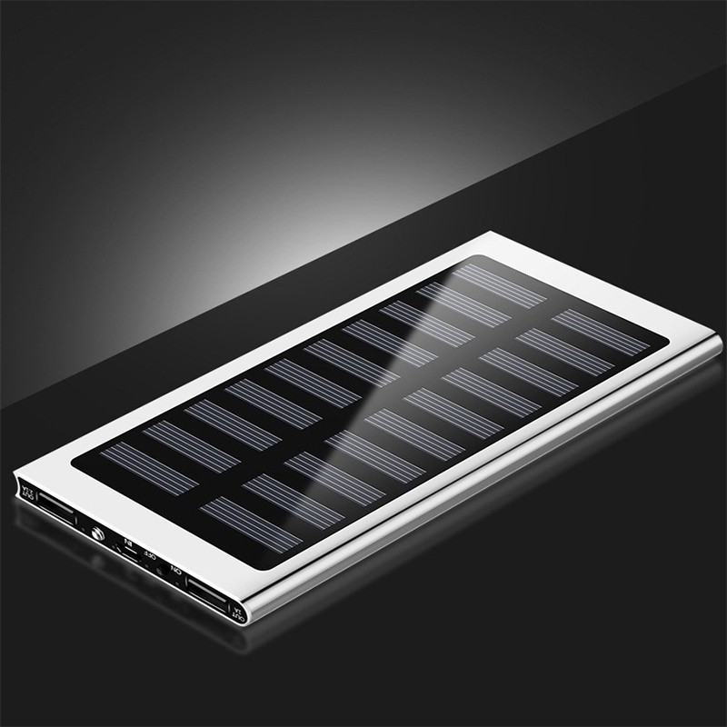 Sạc Dự Phòng Năng lượng mặt trời 50000 mah Power Bank sạc dự phòng siêu mỏng Với LED Đèn pin