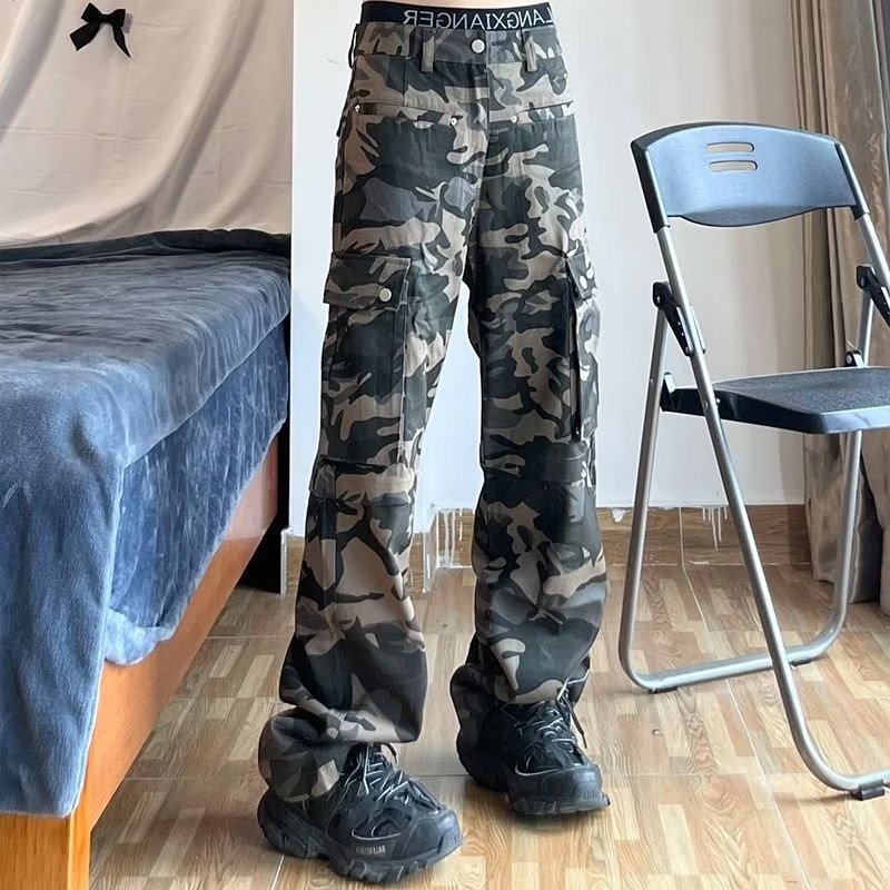 Quần Dài Lưng Cao Ống Rộng Họa Tiết Rằn Ri Thời Trang Mùa Hè Cho Nam | BigBuy360 - bigbuy360.vn