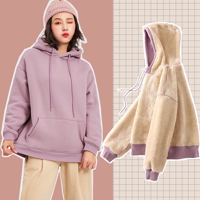 Áo Hoodie Lót Lông Màu Siêu Xinh