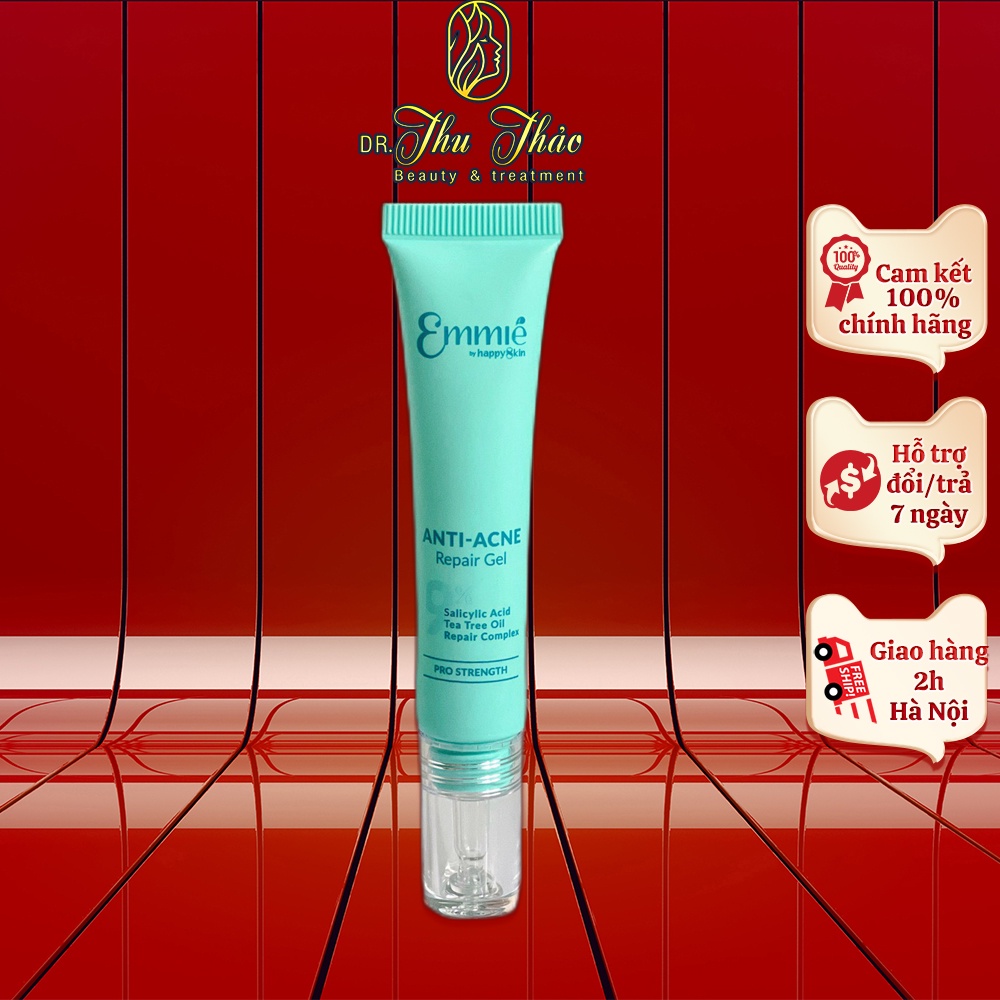 Gel giảm mụn Emmié By Happyskin Anti Acne Repair Gel Giảm Mụn Cấp Tốc 3 Tác Động 12ml