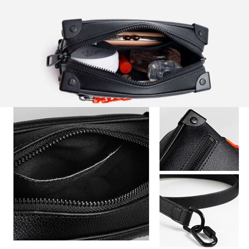 [Hàng Có Sẵn] Túi Xách Đeo Vai Hình Vuông Mini Mềm Mại Có Dây Xích Thời Trang Unisex sac homme