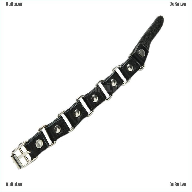 Vòng Tay Da Đính Đinh Tán Kim Loại Cá Tính Trẻ Trung
