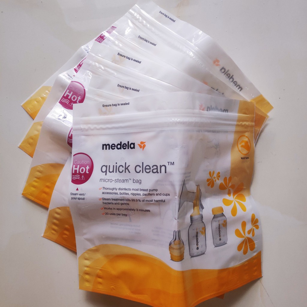 Túi tiệt trùng lò vi sóng Medela - Quick clean micro-steam bag