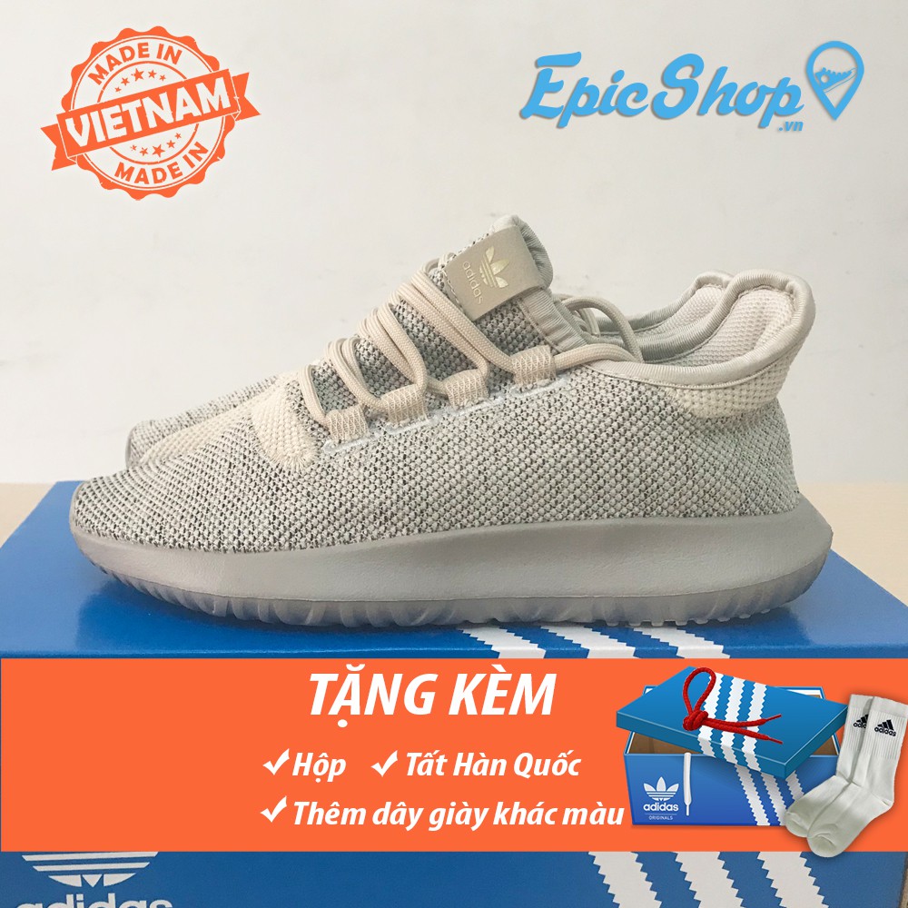 Giày Tubular shadow màu xám vàng  - Ảnh thật