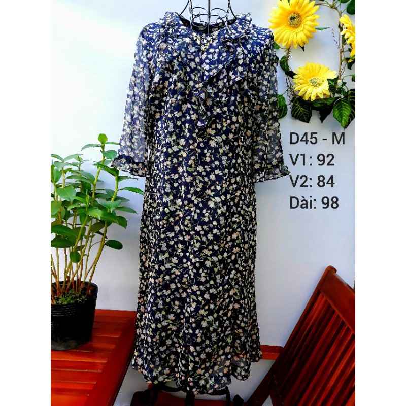 Đầm maxi secondhand Hàn, kết bèo tay và cổ áo tiểu thư. Nhãn hiệu REVEDO COLLECTION, size M #hàng_si_tuyển #freeshipxtra | BigBuy360 - bigbuy360.vn