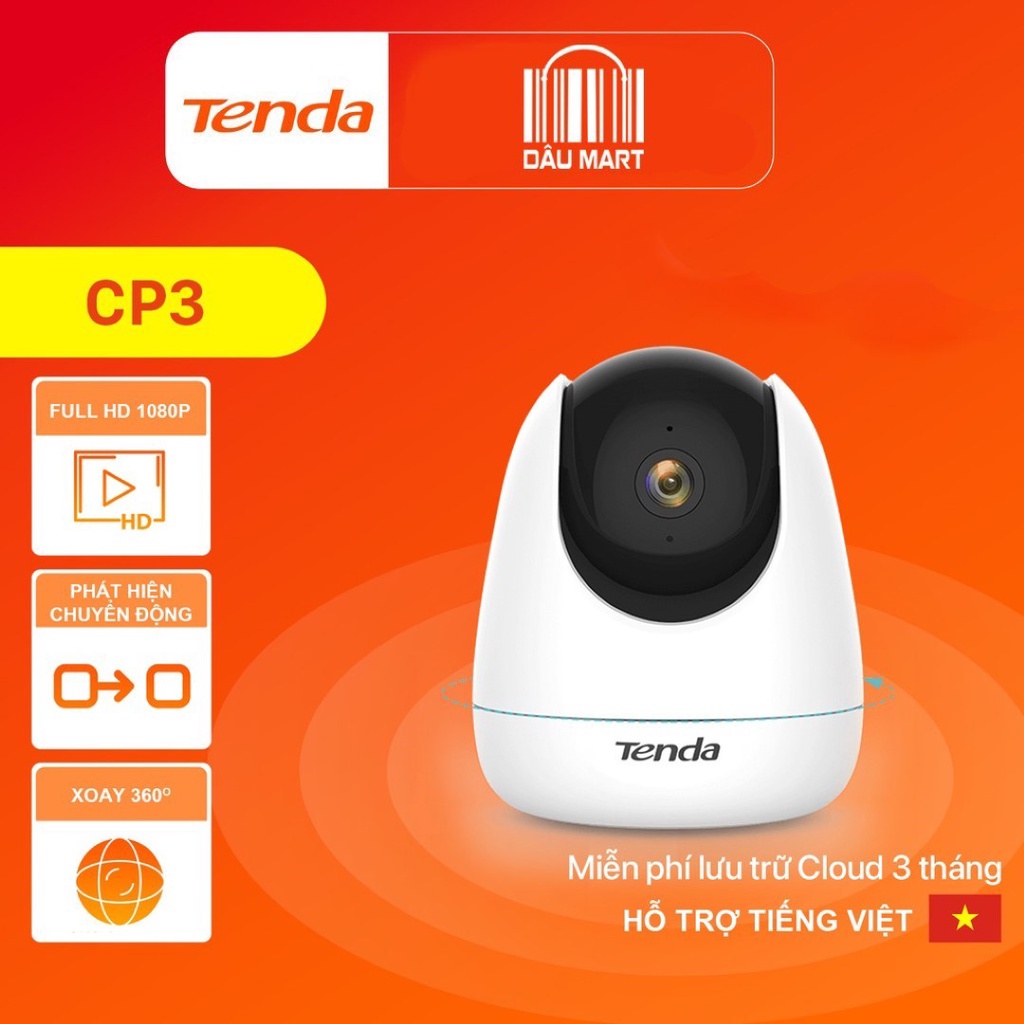 Camera IP Wifi Tenda CP3 Full HD 1080P 360° - Hãng phân phối chính thức