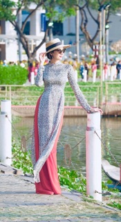 Vải áo dài da báo