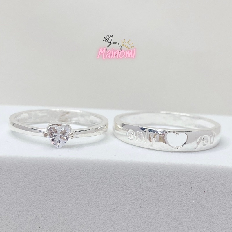 Nhẫn đôi bạc ta only you thiết kế bởi MAINOMI độc đáo gắn liền ý nghĩa cho các cặp đôi