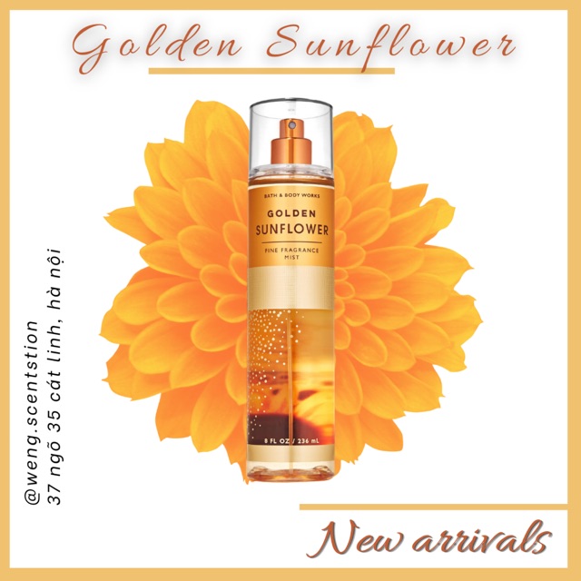 ( MÙI HOT ) Xịt thơm Bath & Body Works mùi Golden Sunflower