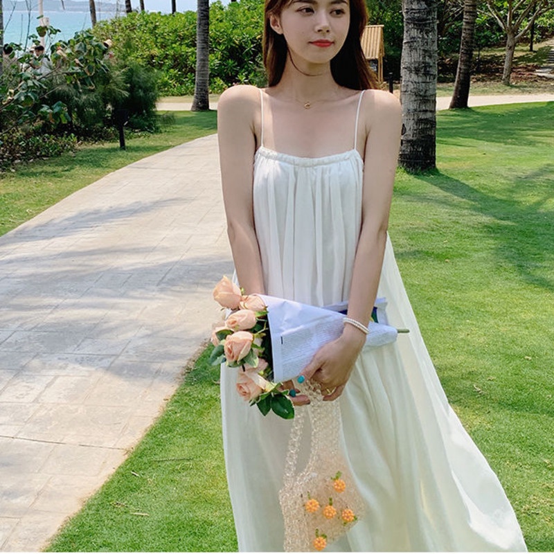 Beach holiday dress White halter dress