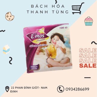 Giấy ăn e’mos tím 100 tờ