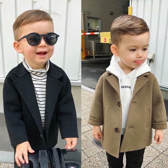Áo khoác dạ bé trai