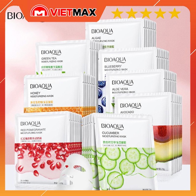 Mặt Nạ Bioaqua - Mặt Nạ Giấy Trái Cây Bổ Sung Nước, Cấp Ẩm, Thải Độc Giảm Mụn Hiệu Quả