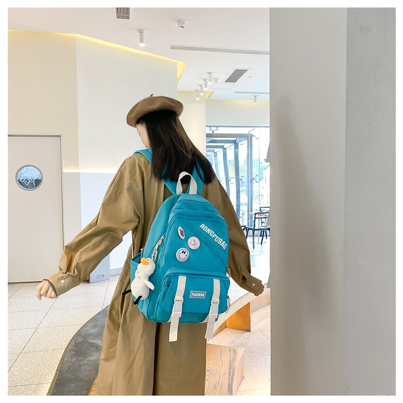 Ba Lô Đi Học Cỡ Lớn Phong Cách Hàn Quốc Cổ Điển Thời Trang