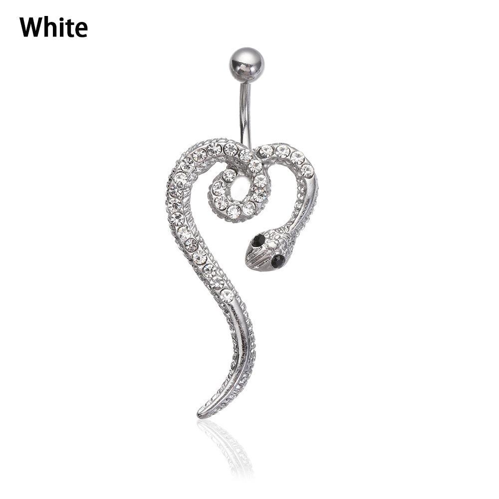 Khuyên Rốn Thép Không Gỉ Hình Rắn Đính Đá LAYOR1 Thời Trang Unisex