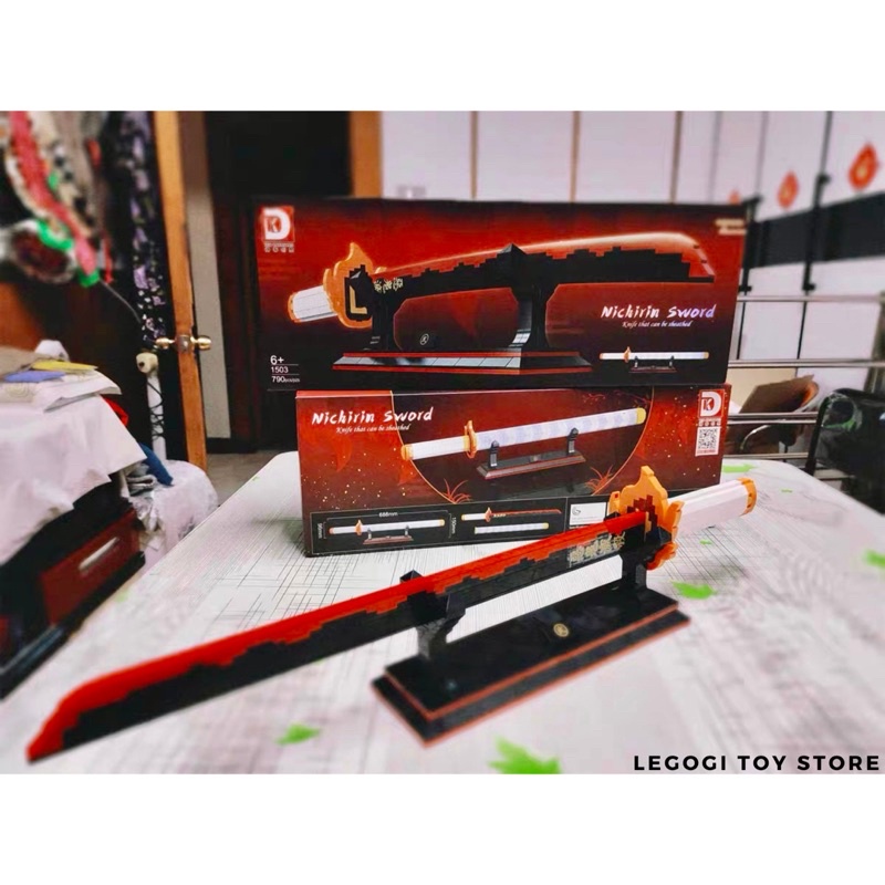 Đồ chơi mô hình Legogi lắp ráp KIẾM VIÊM TRỤ RENGOKU ZORO GETSU THANH GƯƠM DIỆT QUỶ Demon Slayer