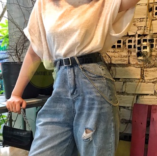 Belt bag ( ẢNH THẬT ) Thắt lưng kèm túi kèm chain