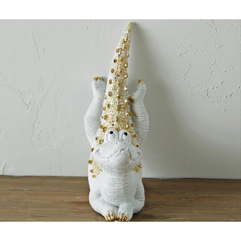 Tượng Cá Sấu Chúa Tập Yoga Home Decor Trang Trí Phòng Khách Scandinavia Modern Bắc Âu