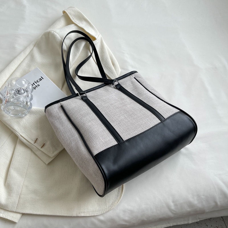 Túi tote Đeo Vai Bằng Vải Bạt Đa Năng Cho Nữ