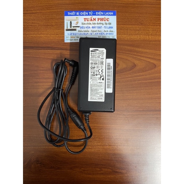 Adapter nguồn Tivi Samsung 19V-3,17A 59W Chính Hãng