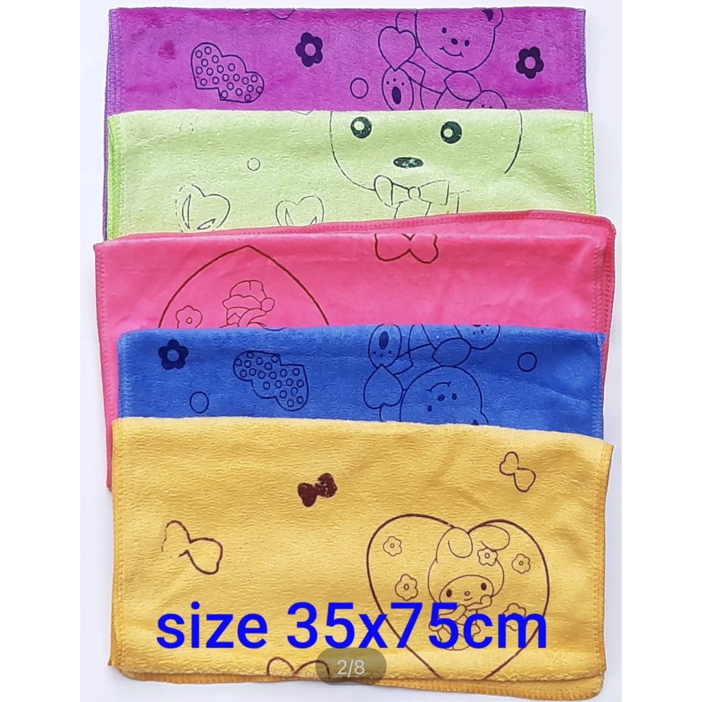[HCM] Combo 5 Khăn tắm Cao Cấp, 35x75cm , Siêu mềm mịn, hút nước, ( dùng được cho trẻ nhỏ), đảm bảo giao đúng sản phẩm