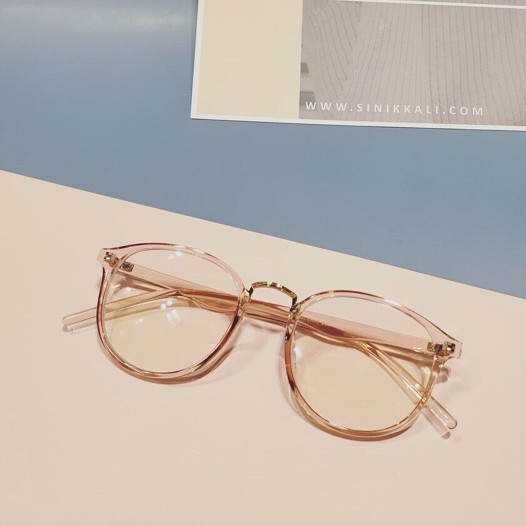 Mắt kính gọng cận form tròn tr209 unisex Nam nữ thời trang Hàn quốc