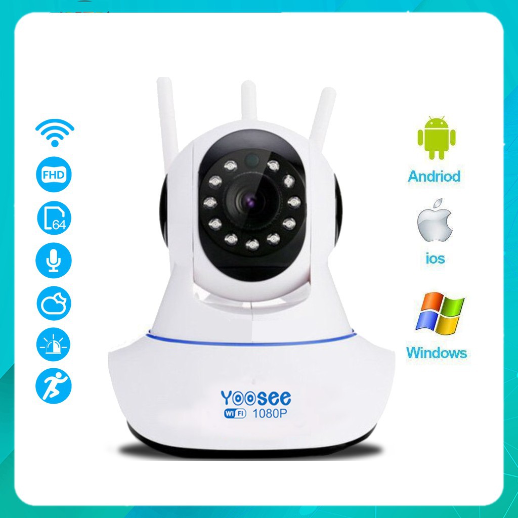 [Bán Giá Gốc] Camera Wifi Yoosee 3 Râu 2.0M FullHD 11 đèn hồng ngoại đàm thoại 2 chiều