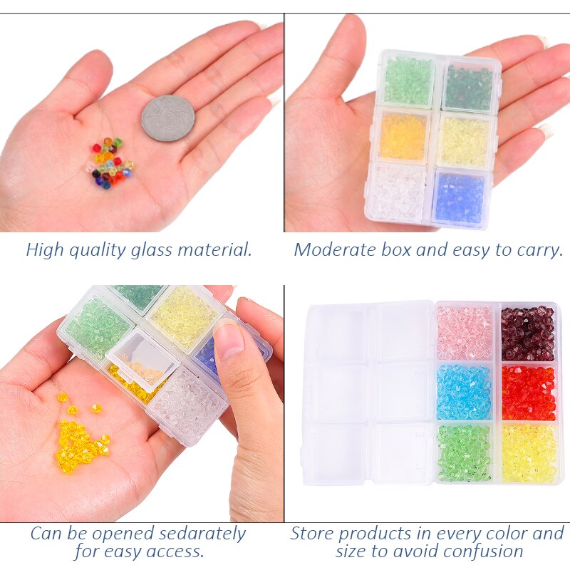 Chuỗi hạt pha lê kích thước 4mm dùng để làm đồ trang sức 5238