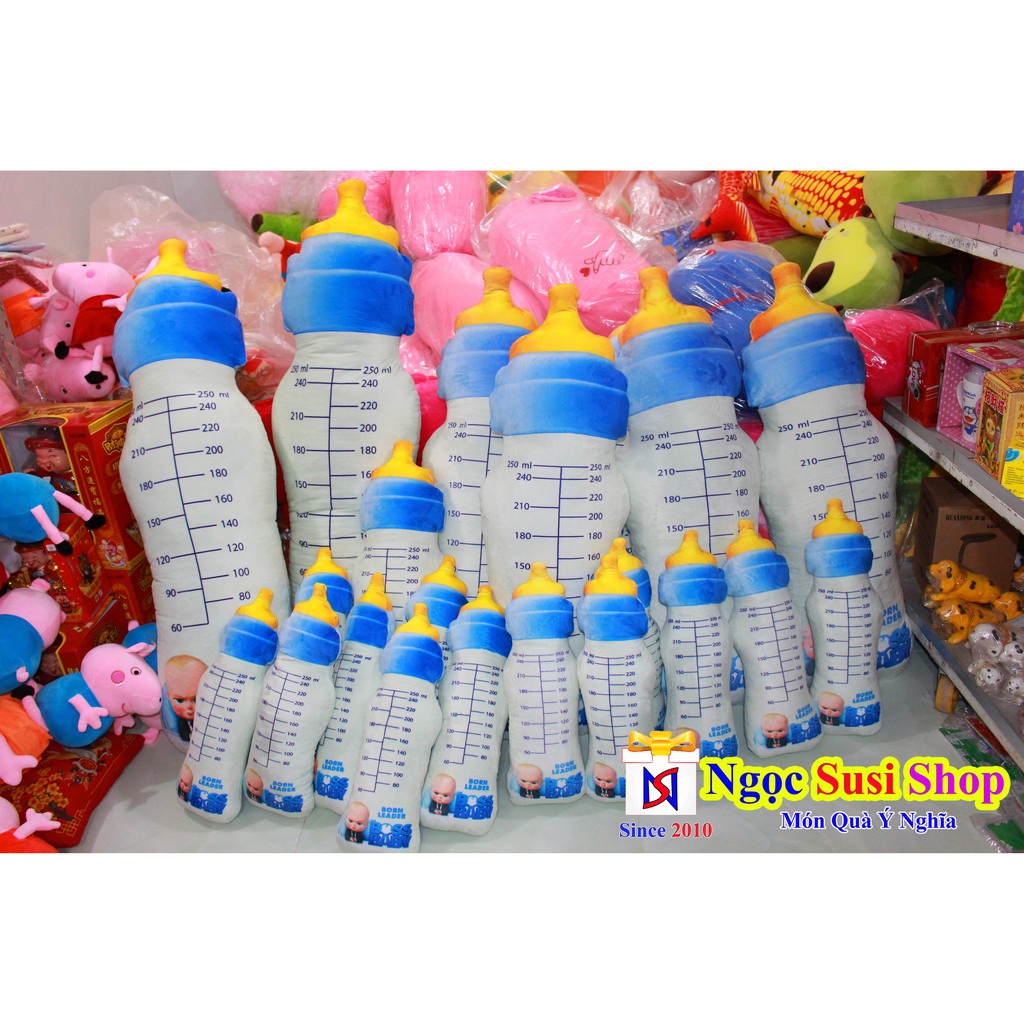 GẤU BÔNG Gối Ôm Bình Sữa 3D SIZE 50cm Cao Cấp
