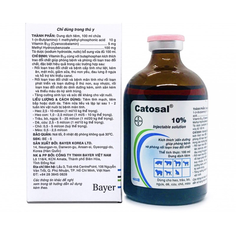 Catosal 10% - Thuốc bổ cao cấp cho chó, mèo, gà đá...100ml