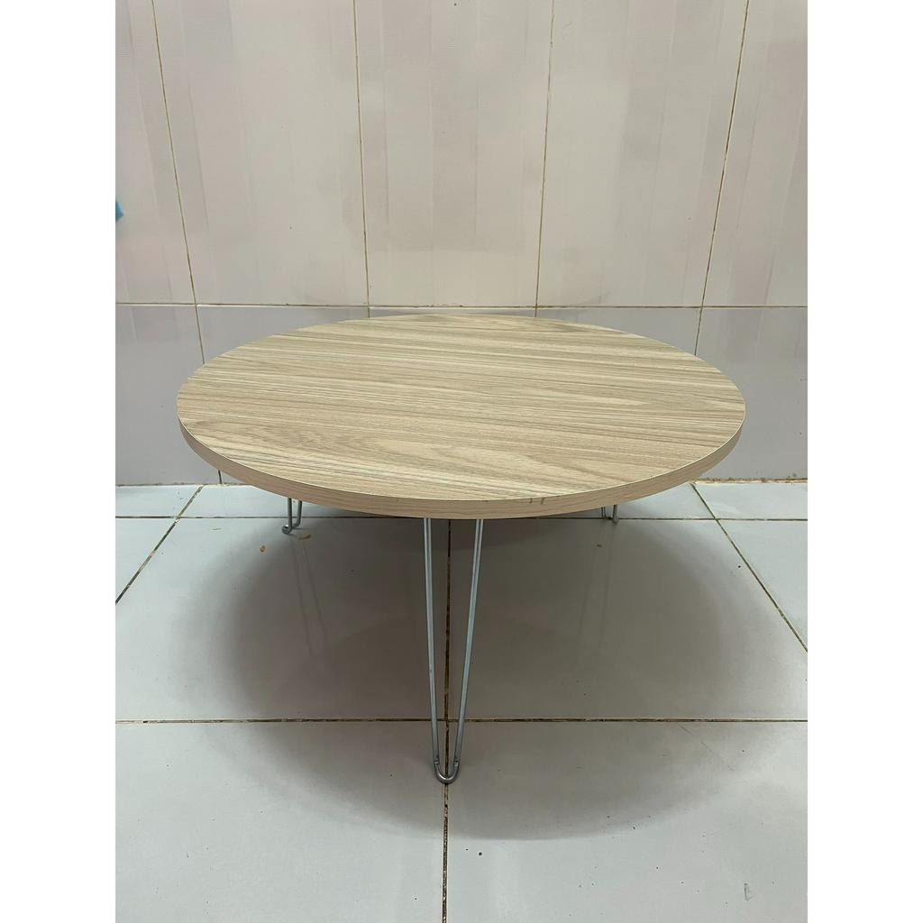 Bàn tròn chân xếp 60cm cao 30cm