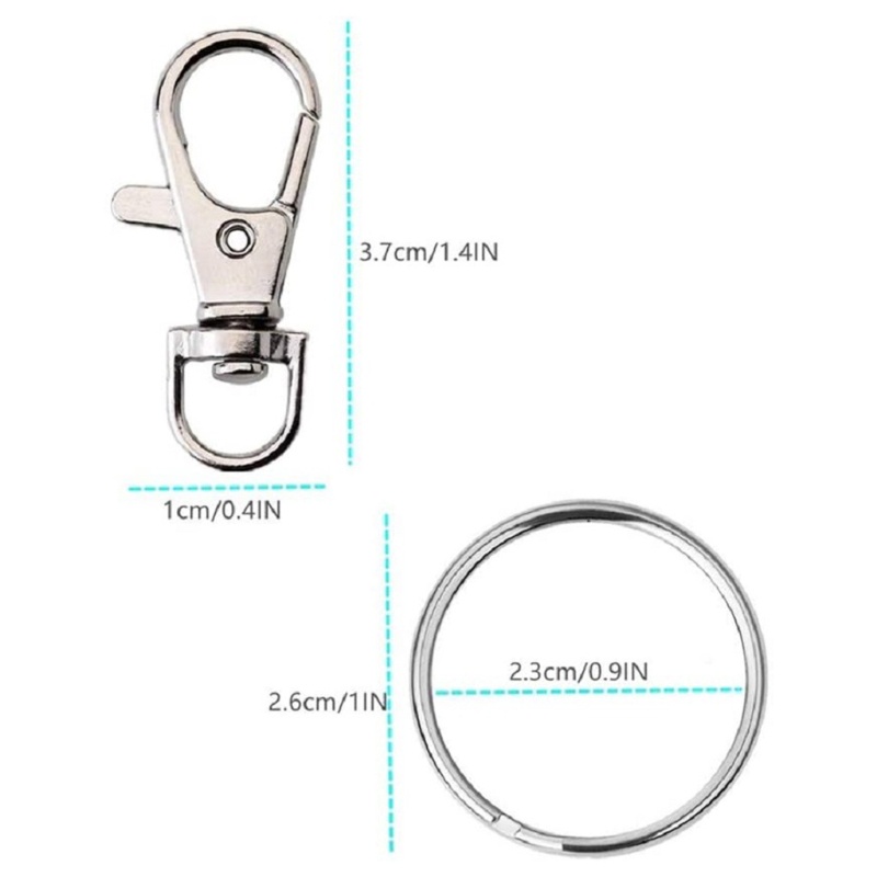 Bộ 120 Móc Khóa Dạng Xoay Chất Liệu Hợp Kim Dùng Để Làm Đồ Trang Sức Thủ Công