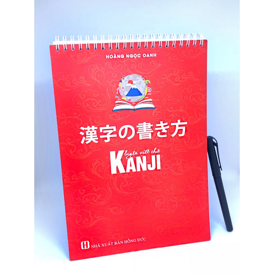 Sách tiếng Nhật - Luyện Viết Chữ Kanji (Tặng Kèm 1 Bút + Ngòi + Sổ tập làm văn và sổ luyện viết chữ Hán Freestyle)