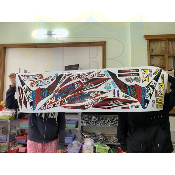 ( Quí khách vui lòng mang ra tiệm cho thợ dán ) Tem sonic 150 cá chép