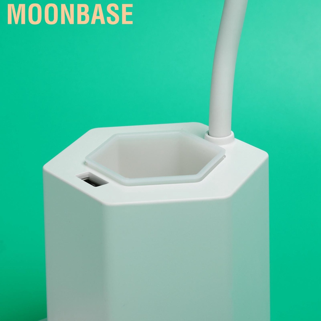 Moonbase Desk Lamp with Pencil Holder LED USB Rechargeable Students Eye‑Caring Study Table Multifunctional Colorful