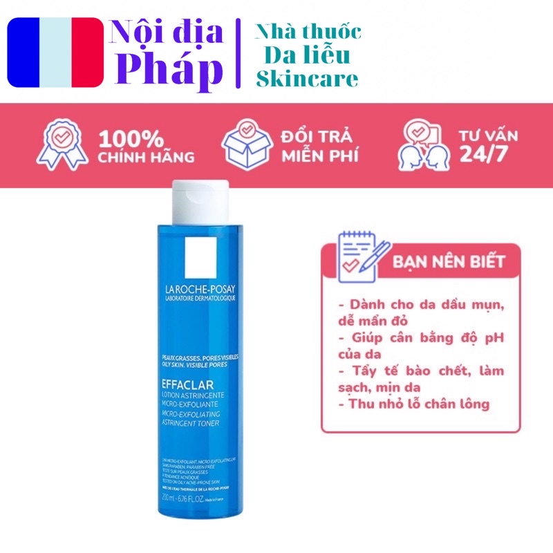 [BẢN NHẬP KHẨU]  NƯỚC HOA HỒNG LA ROCHE POSAY EFACLAR 200ml