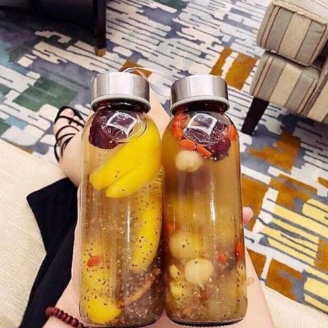 Chai Nước Thủy Tinh Có Dây Xách 500ml, 300ml