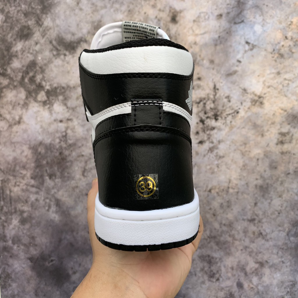 Giày Sneaker Jordan Cổ Cao, Giày thể thao JD1 Panda, Giày Jordan 1 đen trắng cao cấp 2022