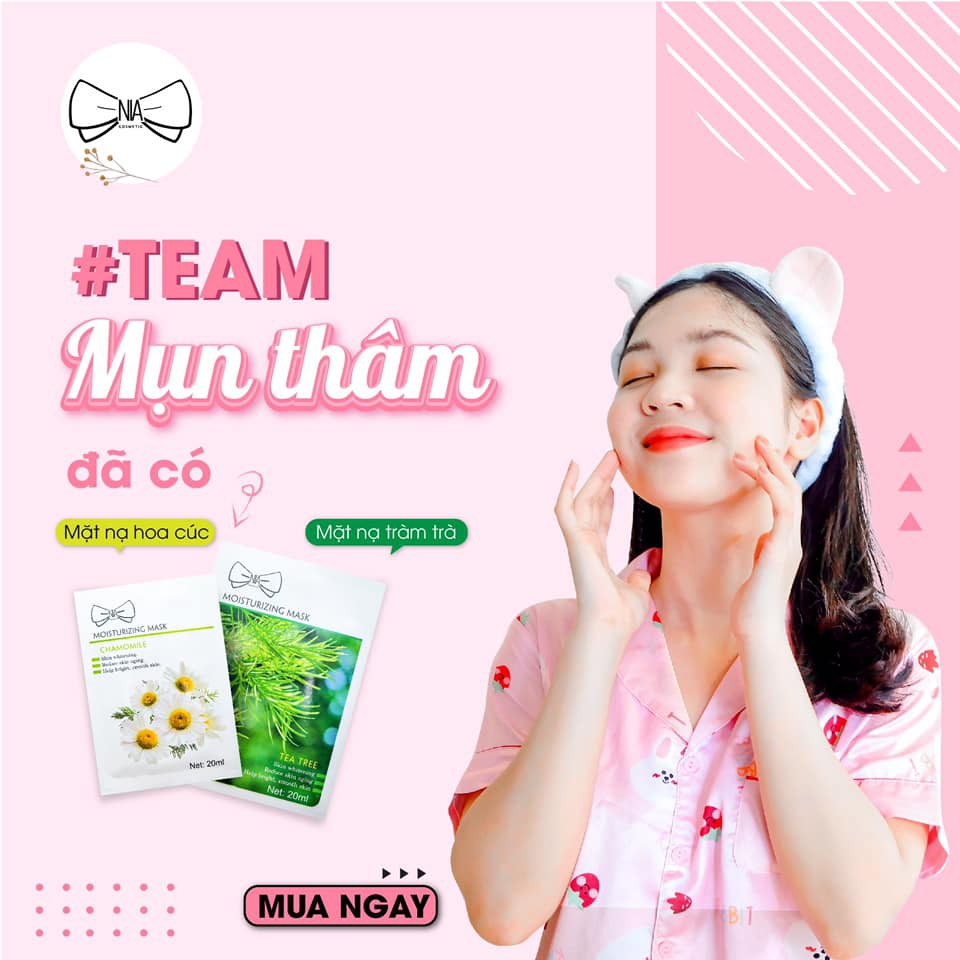 Mặt Nạ Hoa Cúc Dưỡng Da Từ Thiên Nhiên (Dòng nhiều dưỡng chất) - NIA Cosmetic 20ml - TẶNG BĂNG ĐÔ HÀN QUỐC