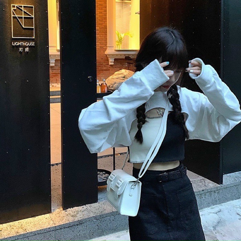 [ Mã WASTAPR giảm 10K đơn 50K] Set áo croptop & áo khoác ngoài | BigBuy360 - bigbuy360.vn