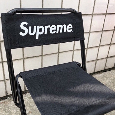 [HypeBeast] Ghế Supreme, ghế xếp Supreme mang đi cắm trại, câu cá cực Hype, khung thép, vải dù 2 màu đen, đỏ BapeVN