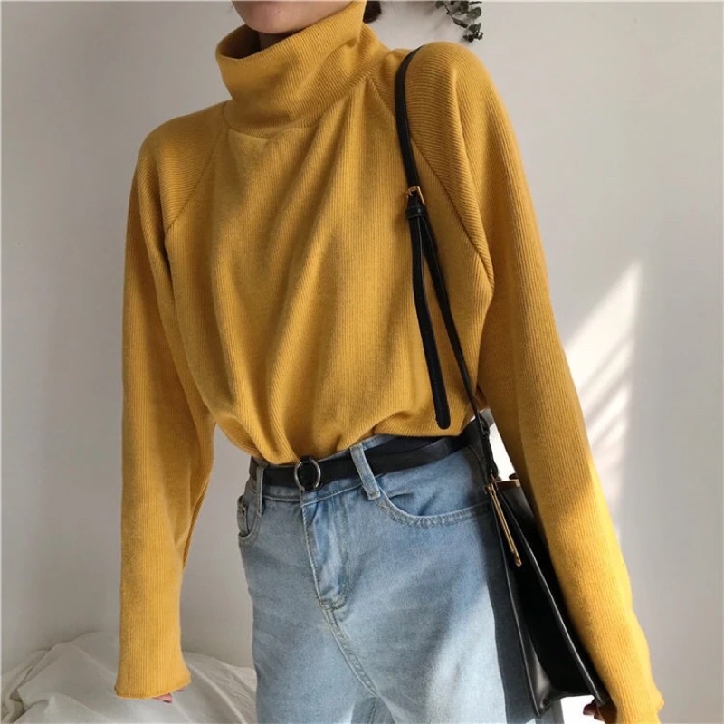 - RẺ VÔ ĐỊCH - ÁO LEN TĂM NỮ CỔ LỌ CHẤT SIÊU MỊN, SIÊU XINH
