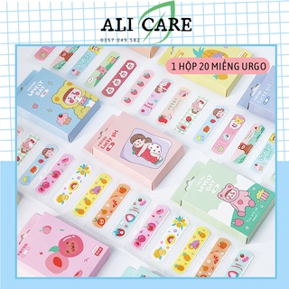 Băng keo cá nhân urgo hình họa tiết cute dễ thương, 1 hộp 20 miếng ơ gâu dán vết thương không thấm nước ALI CARE
