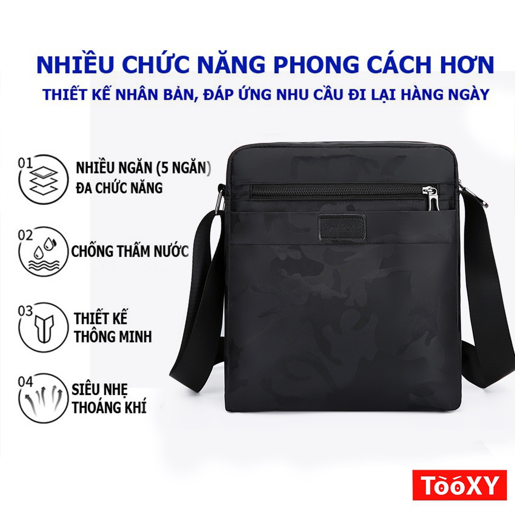 Túi đeo chéo nam nữ Unisex đựng Ipad vải Oxford nhập khẩu chống thấm nước TX25