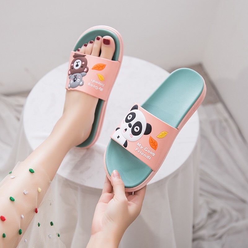 Mẫu MỚi- Dép Quai Ngang Gấu Panda Xinh Xắn DP06- Theshe