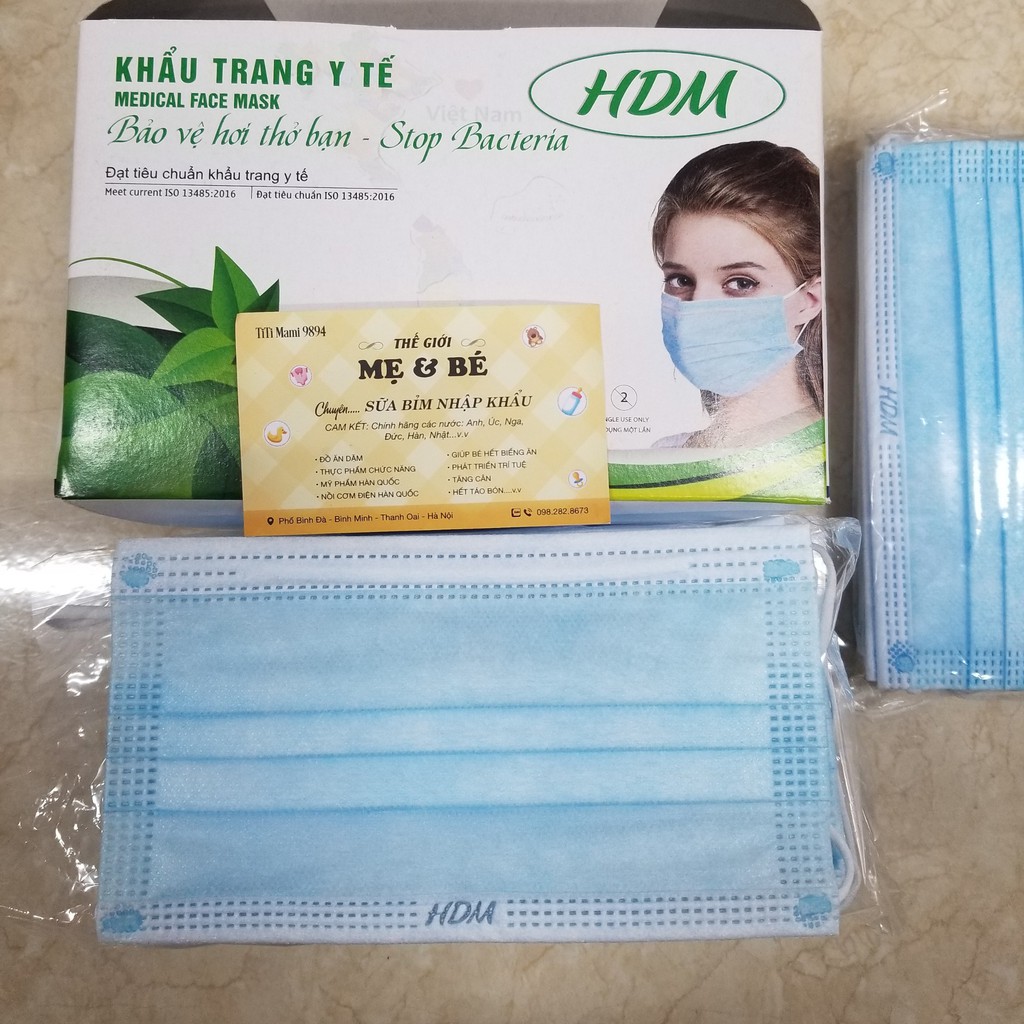 Khẩu Trang y tế trẻ em Người Lớn kháng khuẩn HDM cho bé trai, bé gái [Loại 4 lớp]