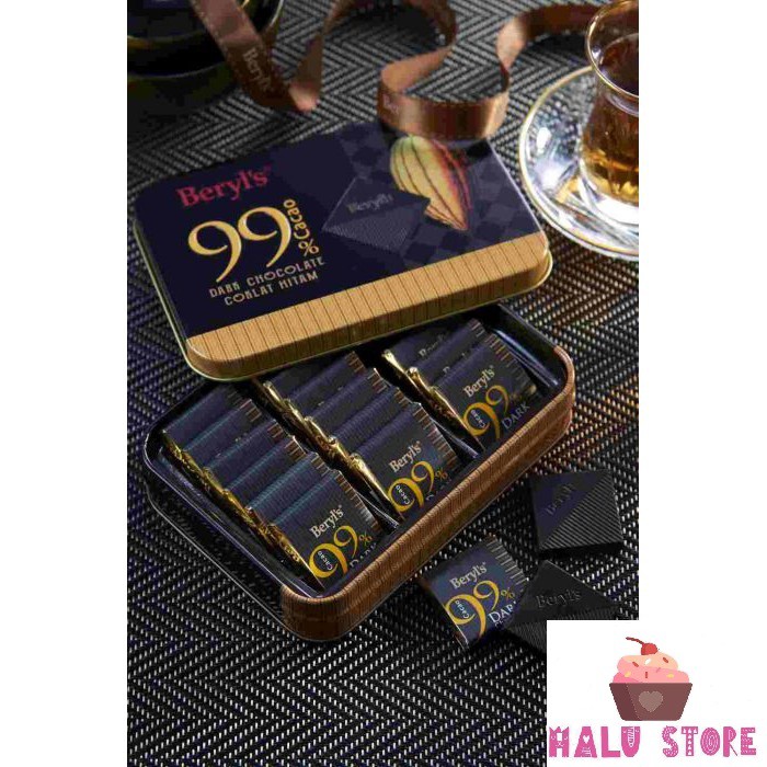 (2 loại) Sô cô la đắng Dark Chocolate Beryl's (80% & 99% Cacao) Malaysia - hộp 108gr