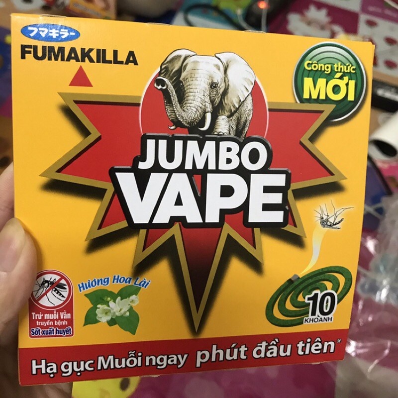 10 khoanh nhang muỗi Jumbo hương Hoa Lài 120g