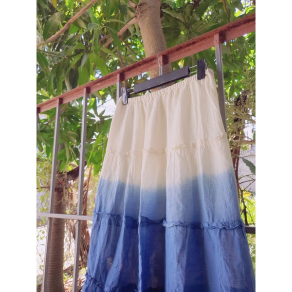 CHÂN VÁY XÔ NHẬT LOANG MÀU OMBRE